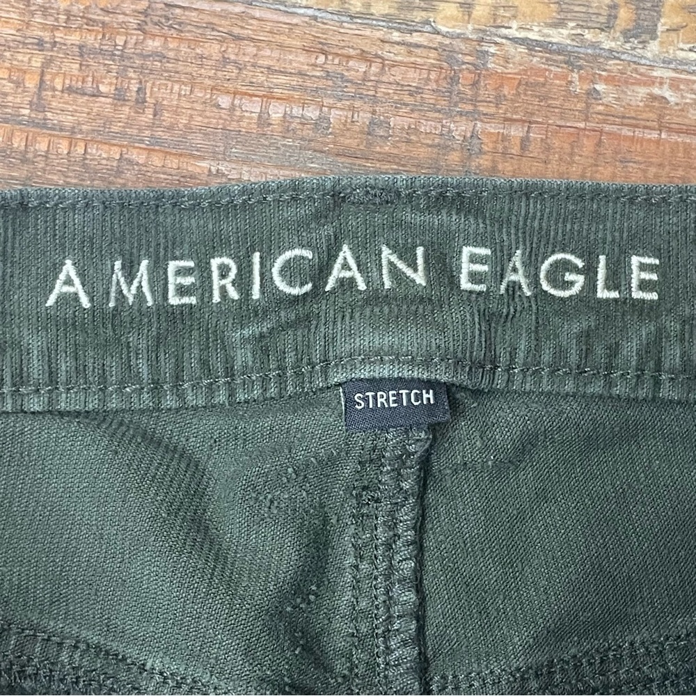 American Eagle Outfitters Corduroy Pants Womens Sz 4 Regular Green 90s Straight - Picture 8 of 12